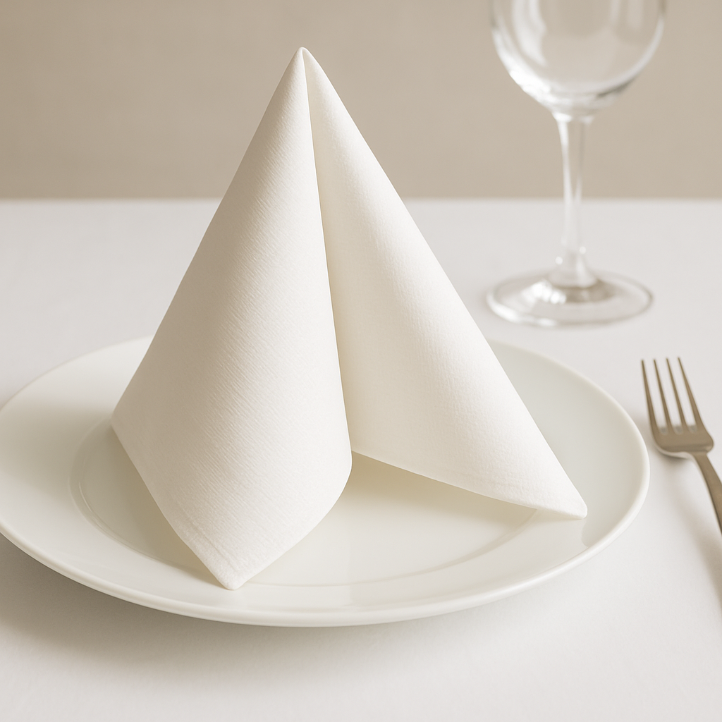 Serwetka papierowa złożona w trójkąt