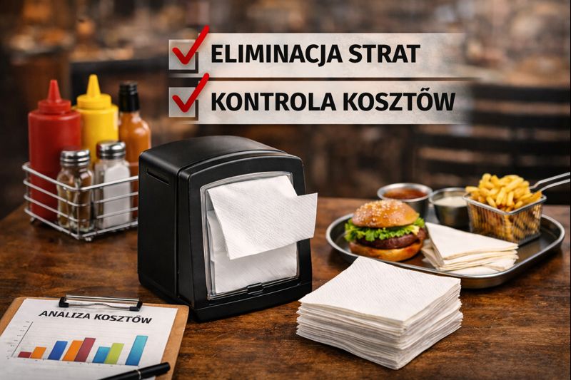 Dyspenser na serwetki w restauracji – eliminacja strat i kontrola kosztów serwetek